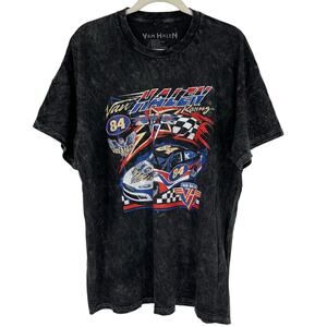 Officially Licensed Van Halen Racing T-Shirt 1984 Black Acid Wash XL NWOT